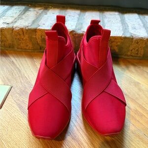 Steve Madden Women's Red Slip-On Sneakers - NEVER WORN